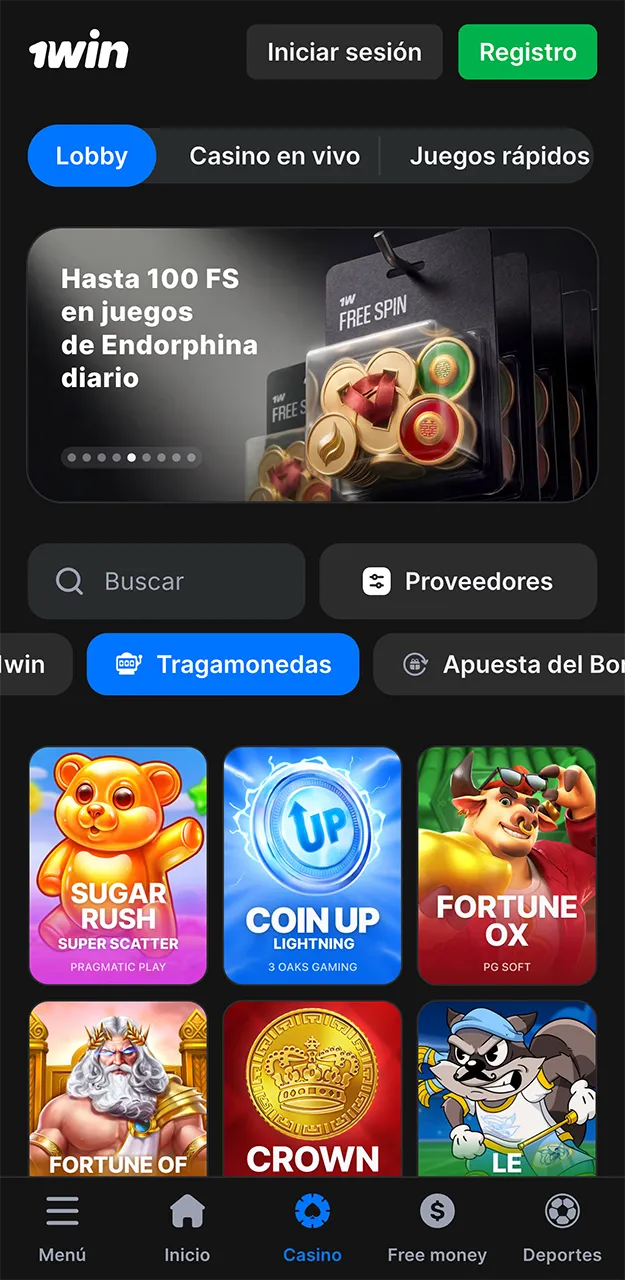 Las mejores tragamonedas del casino 1win.